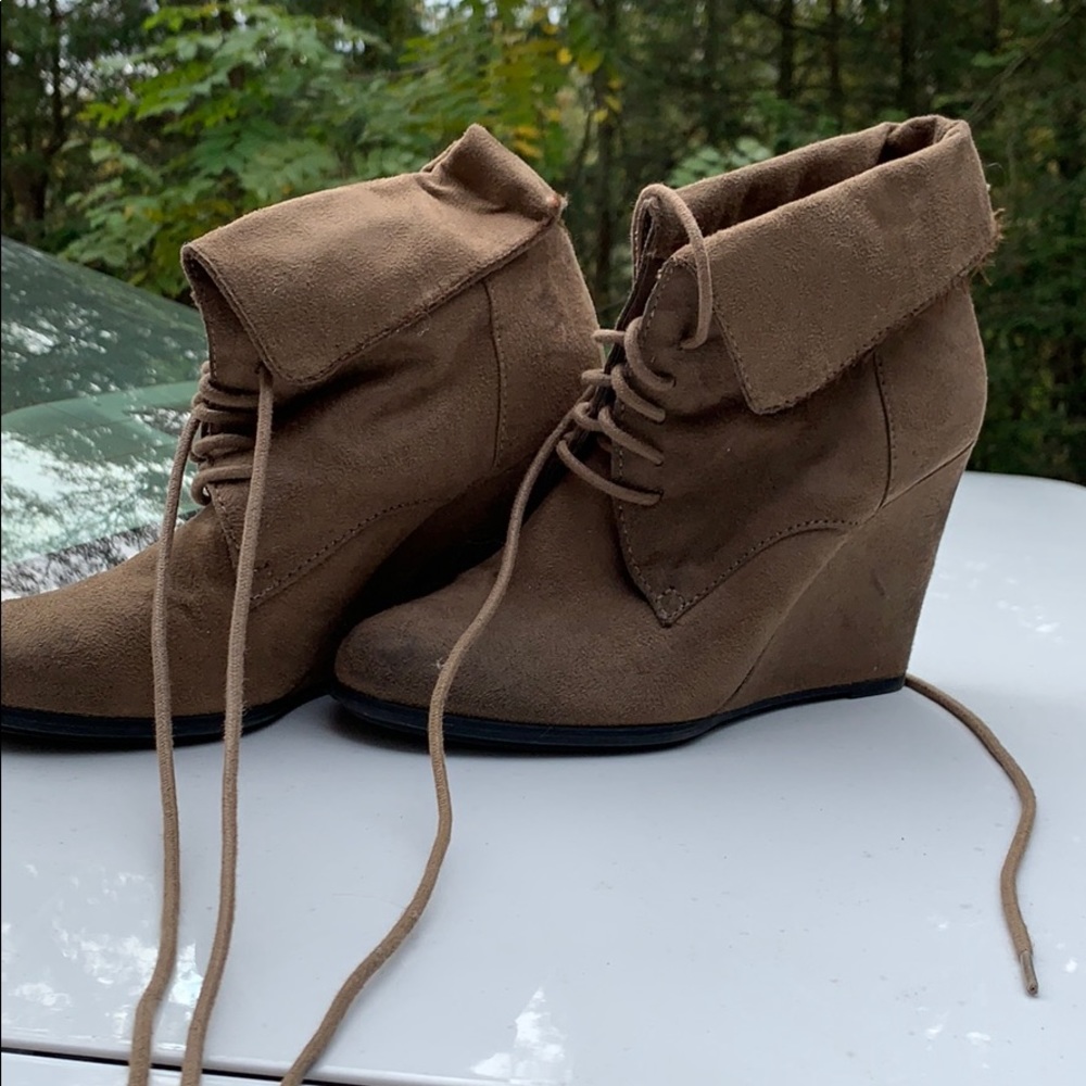 Brown Boot Wedges